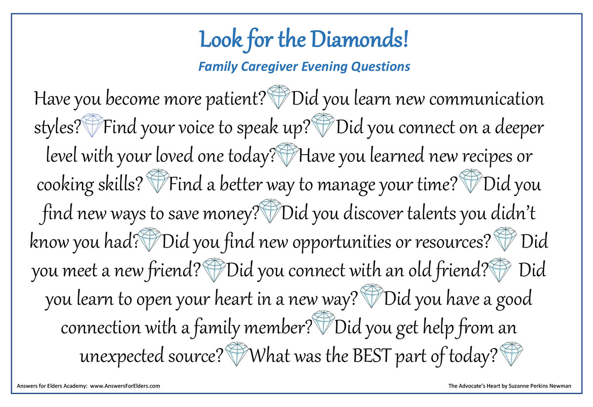Look for the diamonds: Questions to ask